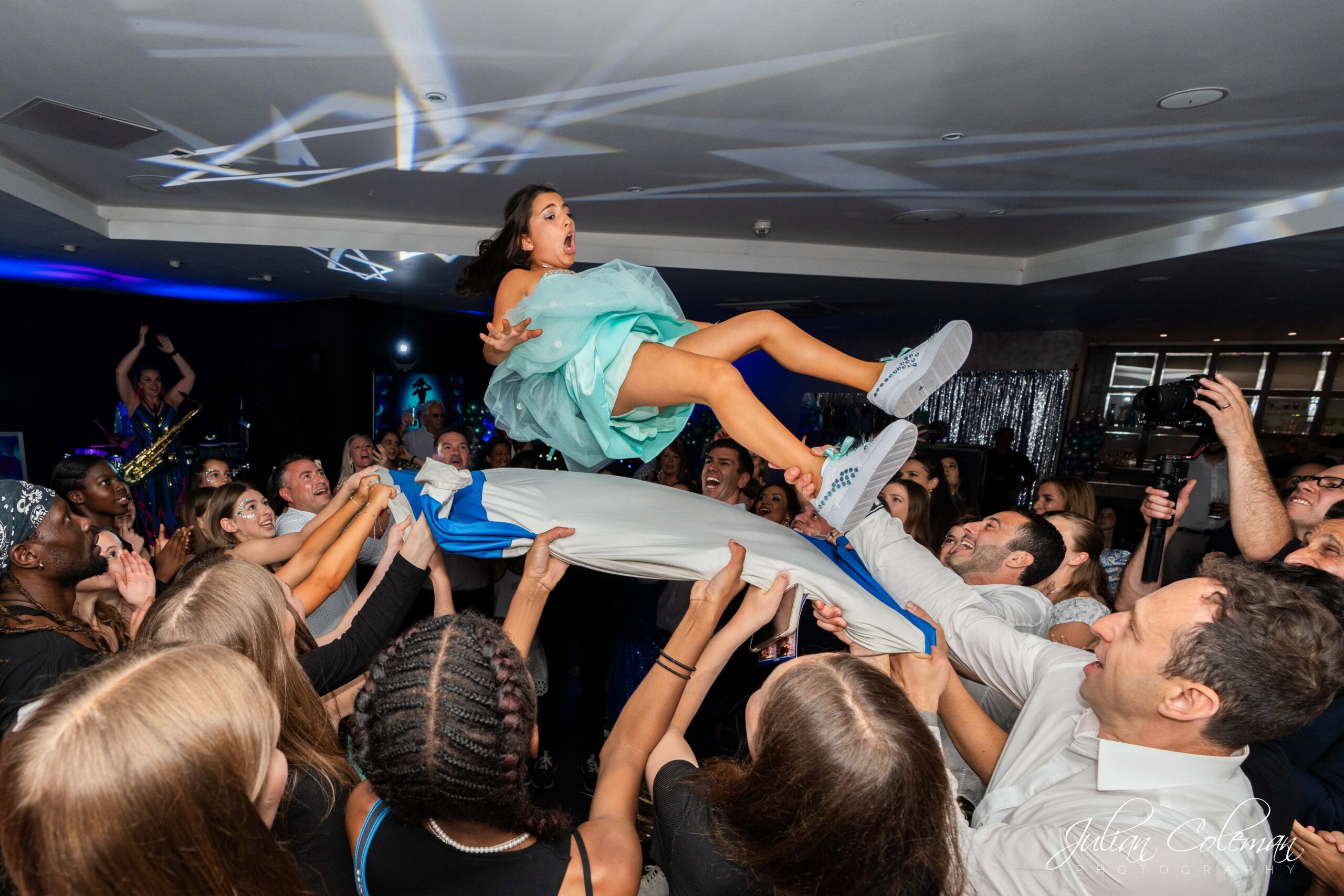 Bat Mitzvah Party Celebration - Flag Throwing